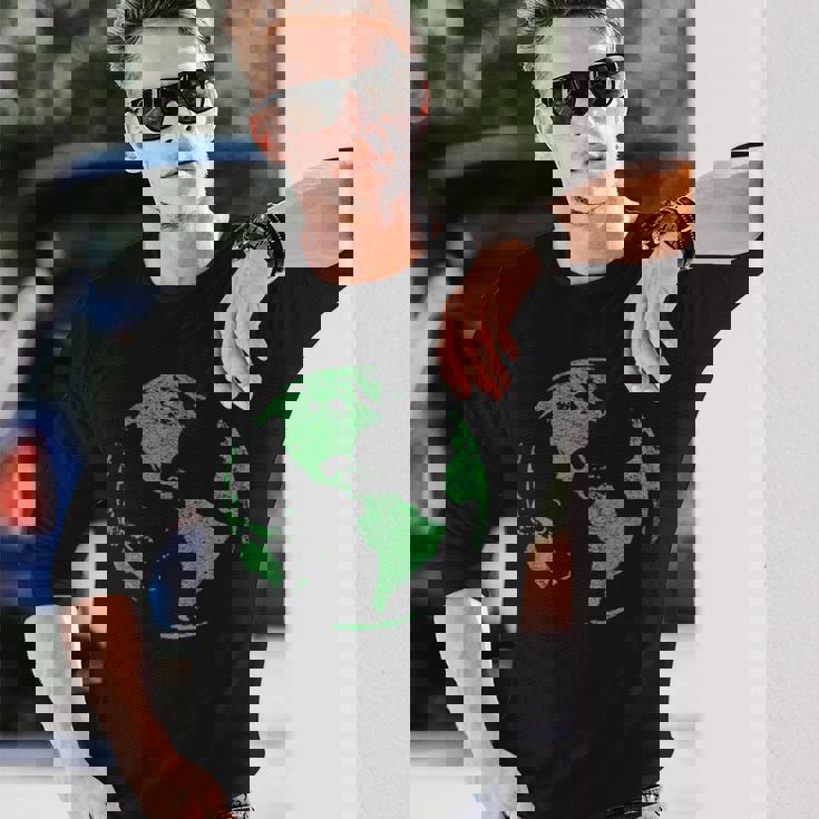 Earth Dayave Our Planet Climate Change 地球儀 世界地図 長袖Tシャツ 彼への贈り物