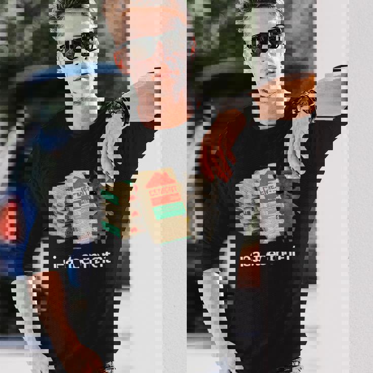 I Eat Cement 猫シャツ キッズ 面白い ダンク 猫 ミーム 長袖Tシャツ 彼への贈り物