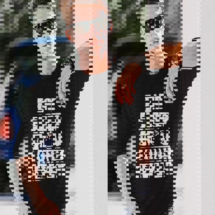 Eatleep Grow A Garden Repeat 面白い ガーデニング ゲーム 長袖Tシャツ 彼への贈り物