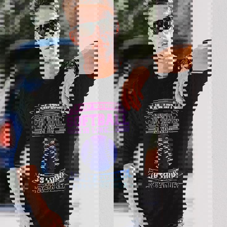 Ein Tag Ohne ソフトボール Ist Wie ソフトボール 長袖Tシャツ 彼への贈り物