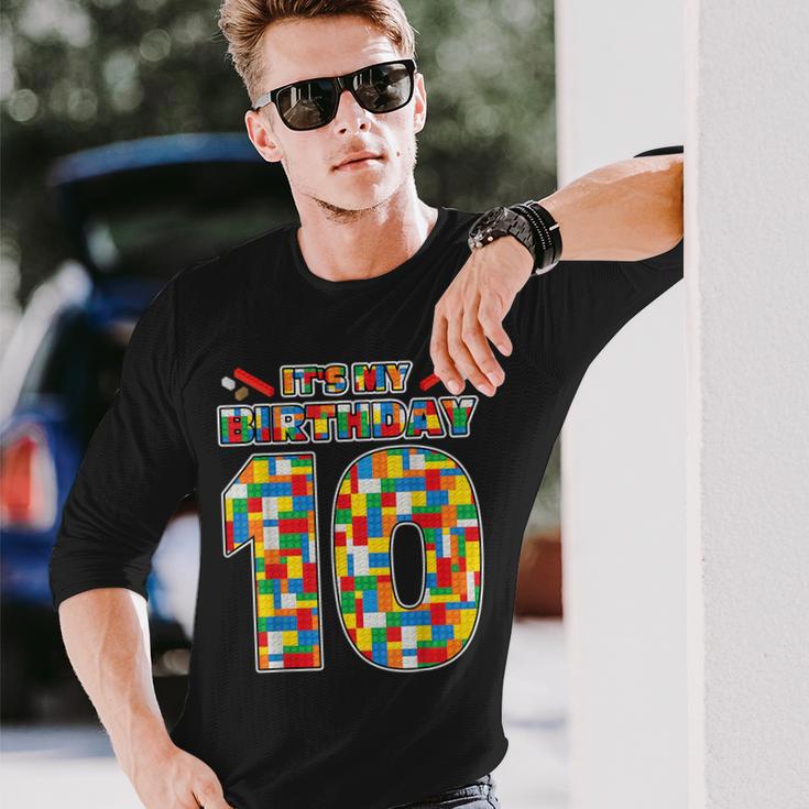 Es Mi Cumpleaños Número 10 10 Cumpleaños Camiseta de manga larga Regalos para él