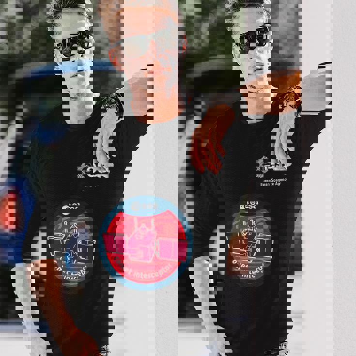 Esa欧州宇宙機関ミッション彗星迎撃パッチ 長袖Tシャツ 彼への贈り物