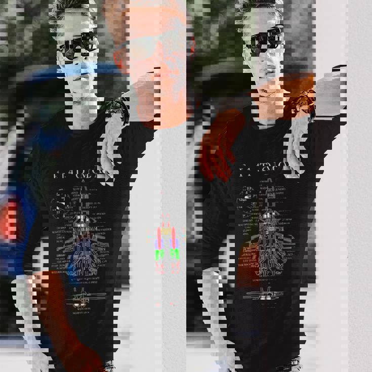 F-14 Tomcatpecs シャツ 長袖tシャツ 長袖Tシャツ 彼への贈り物