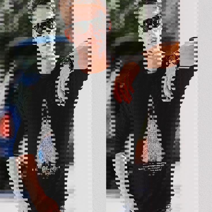 F-14 トムキャット 戦闘機 ジェットミリタリー パイロット 退役軍人 アメリカ空軍 長袖Tシャツ 彼への贈り物