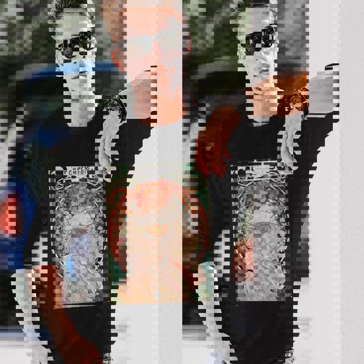 F Champenois Imprimeur-Editeur By Alphonse Mucha 長袖Tシャツ 彼への贈り物