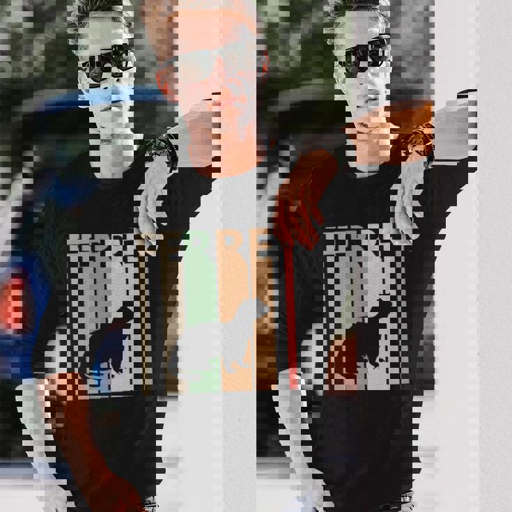 Ferret フェレット 長袖Tシャツ 彼への贈り物