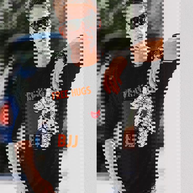 Free Hugs ブラジリアン柔術 Bjj 格闘技 面白い総合格闘技 長袖Tシャツ 彼への贈り物