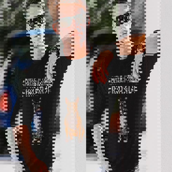 Friend For Life Of Bull Terrier ミニチュアドッグ 長袖Tシャツ 彼への贈り物