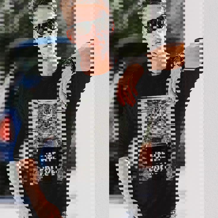 Cats Picture I Hate Peopleaying 長袖Tシャツ 彼への贈り物