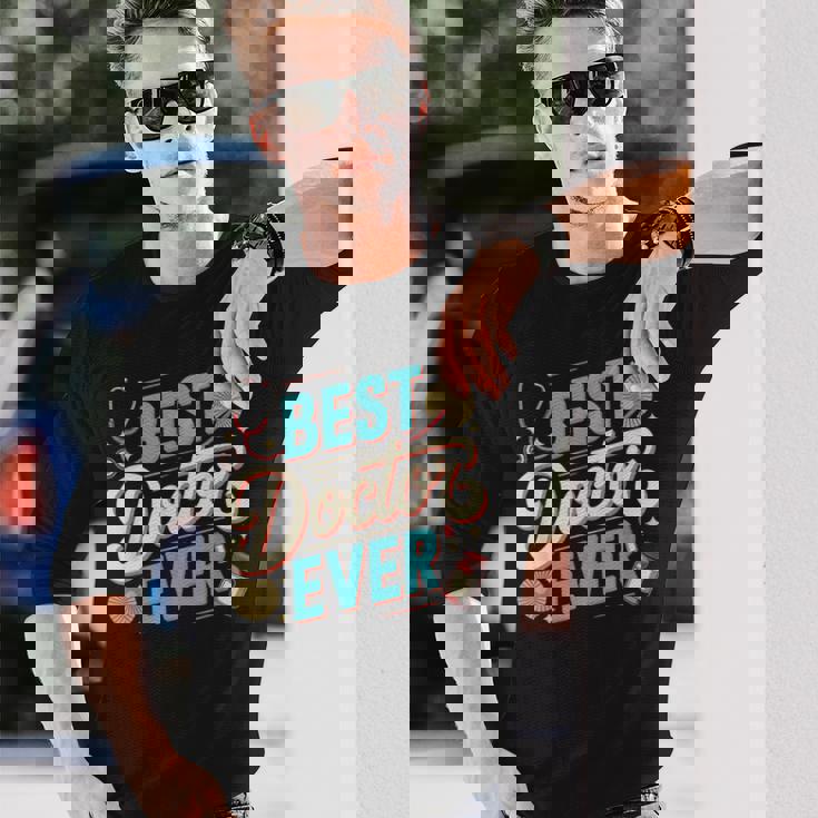 Doctor Memes テキスト Doctors Best Doctor Ever 長袖Tシャツ 彼への贈り物