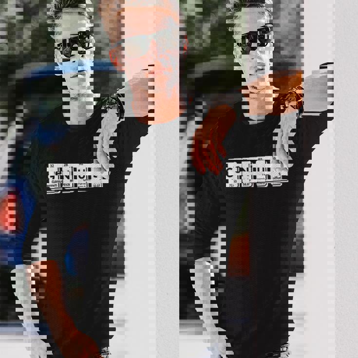 Genius Ge-Ni-U-S 化学元素科学周期表 長袖Tシャツ 彼への贈り物