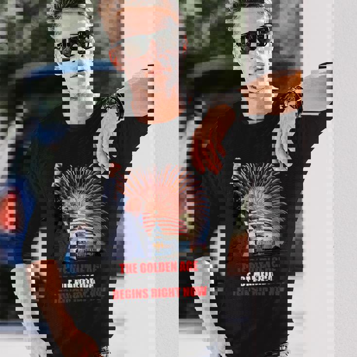 The Golden Age Of America Begins – Trump Inaugurationpeech 長袖Tシャツ 彼への贈り物