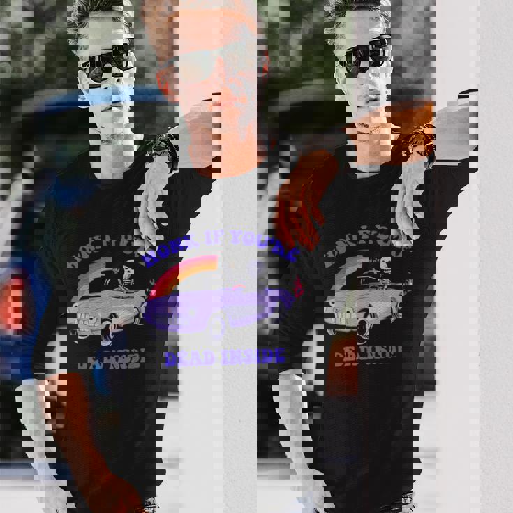 Honk If You're Dead Inside デザイン 長袖Tシャツ 彼への贈り物