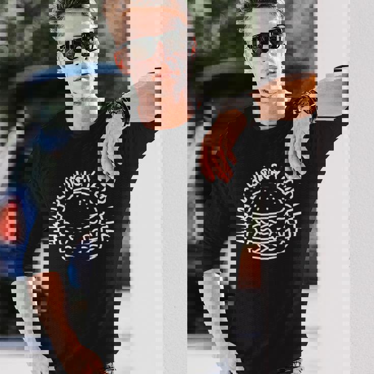 Hungry For Life 賢いハンバーガーデザイン 長袖Tシャツ 彼への贈り物