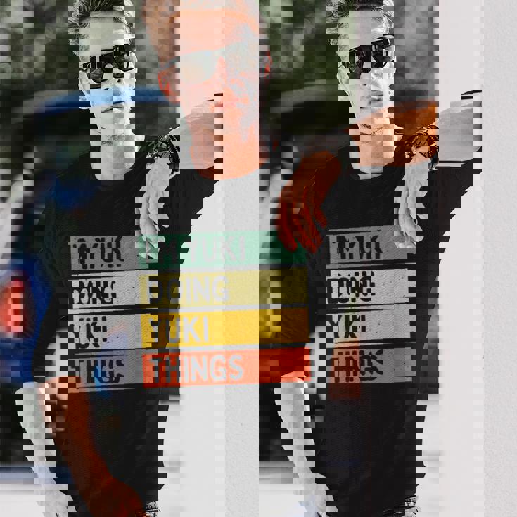 I'm Yuki Doing Yukiシングス 面白い 名言 長袖Tシャツ 彼への贈り物