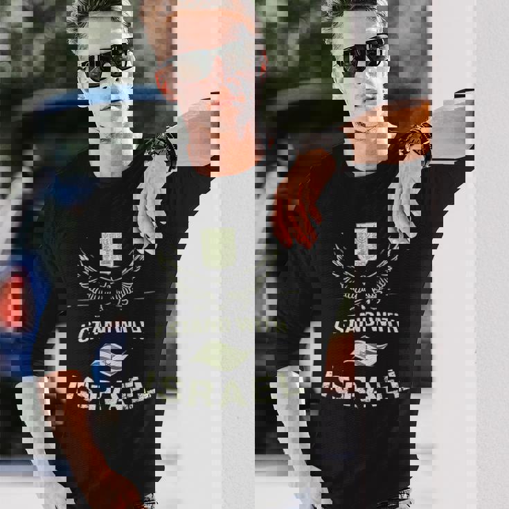 Itand With Israel Jewish イスラエル国旗 ユダヤ人 長袖Tシャツ 彼への贈り物