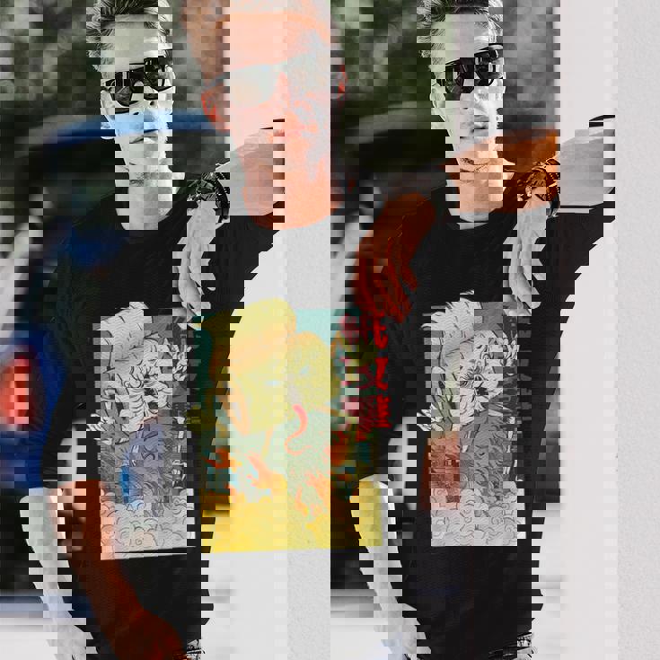 Japanese Anime Toilet Paper Monster Attackintage Poster 長袖Tシャツ 彼への贈り物