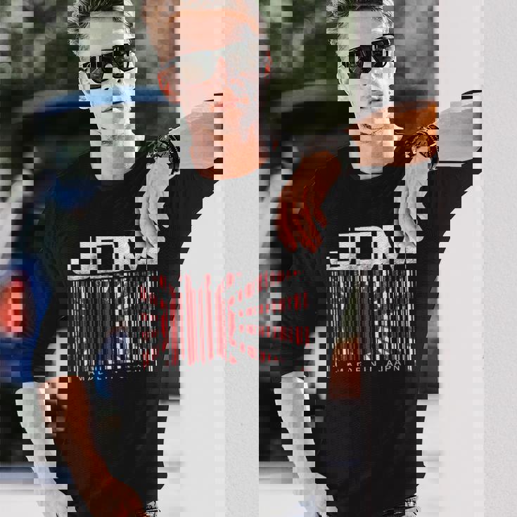 Jdm Barcode Made In Japan モータースポーツ メンズ シャツ 長袖Tシャツ 彼への贈り物