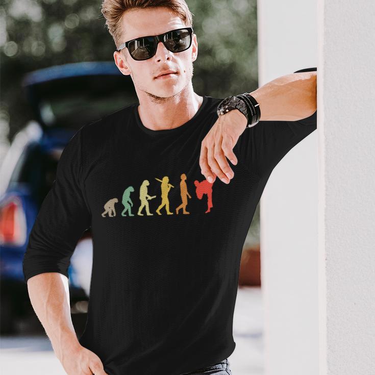 Karaté Évolution Rétro Cadeau Pour Karatéka T-shirt à manches longues Cadeaux pour lui