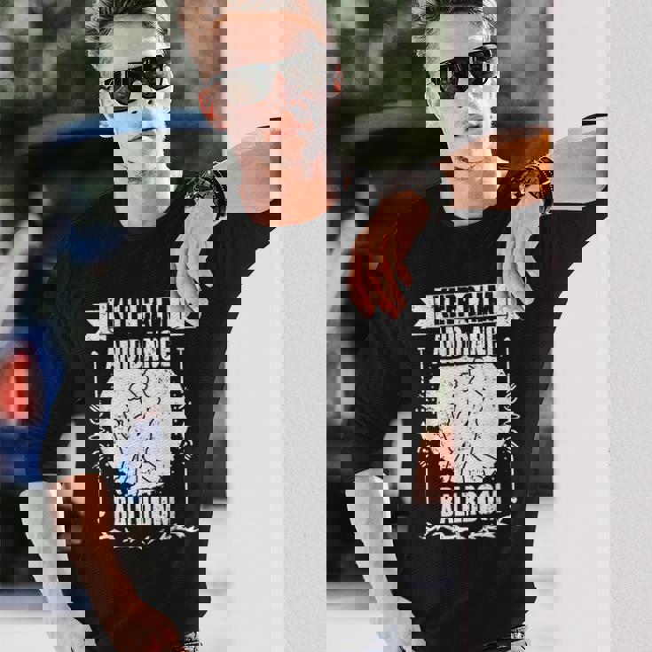 Keep Calm And Dance 面白い社交ダンスa 社交ダンサー 長袖Tシャツ 彼への贈り物