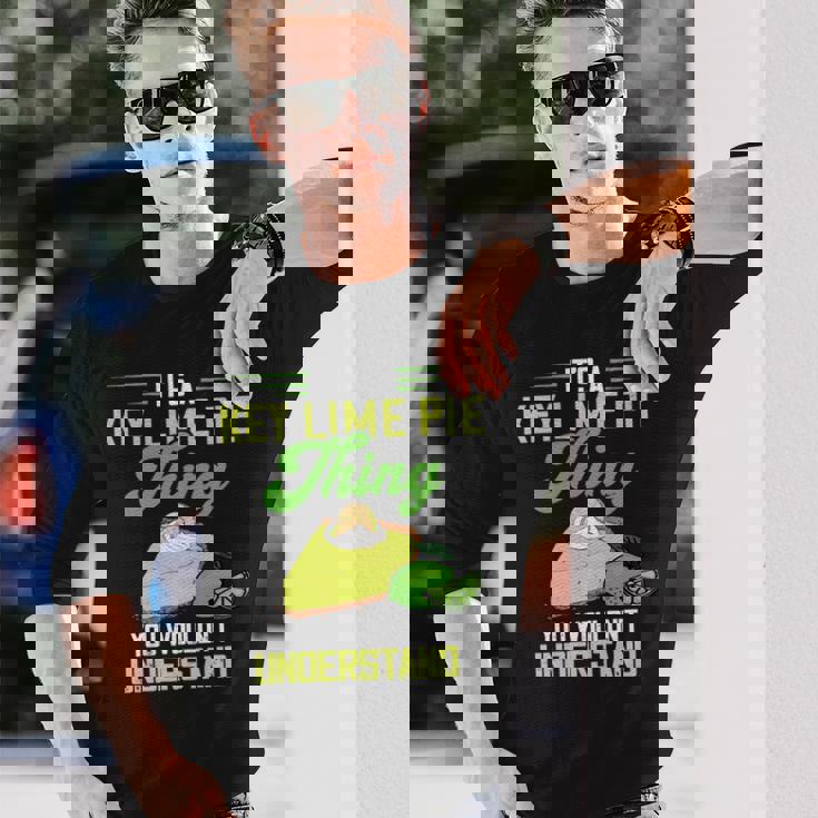 Key Lime Pie Thing レモンパイ デザート タルト フロリダパイ 長袖tシャツ 長袖Tシャツ 彼への贈り物