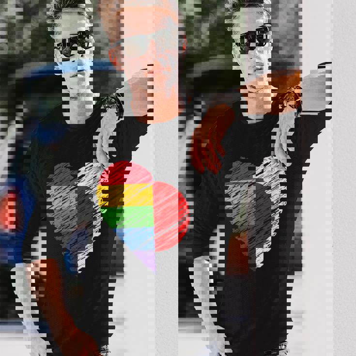 Lgbtq Japan ゲイプライド ハート ゲイとレズビアンの愛 Lgbt 長袖Tシャツ 彼への贈り物