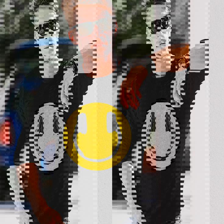 Love The 90年代レトロビンテージヘッドホン スマイルグランジミュージックdj 長袖Tシャツ 彼への贈り物