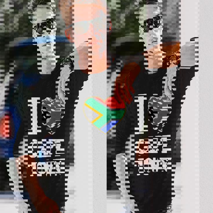 I Love Cape Town South Africa Heart Flag Long Sleeve T-Shirt Gifts for Him I Love Cape Town South Africa Heart Flag Long Sleeve T-Shirt Gifts for Him