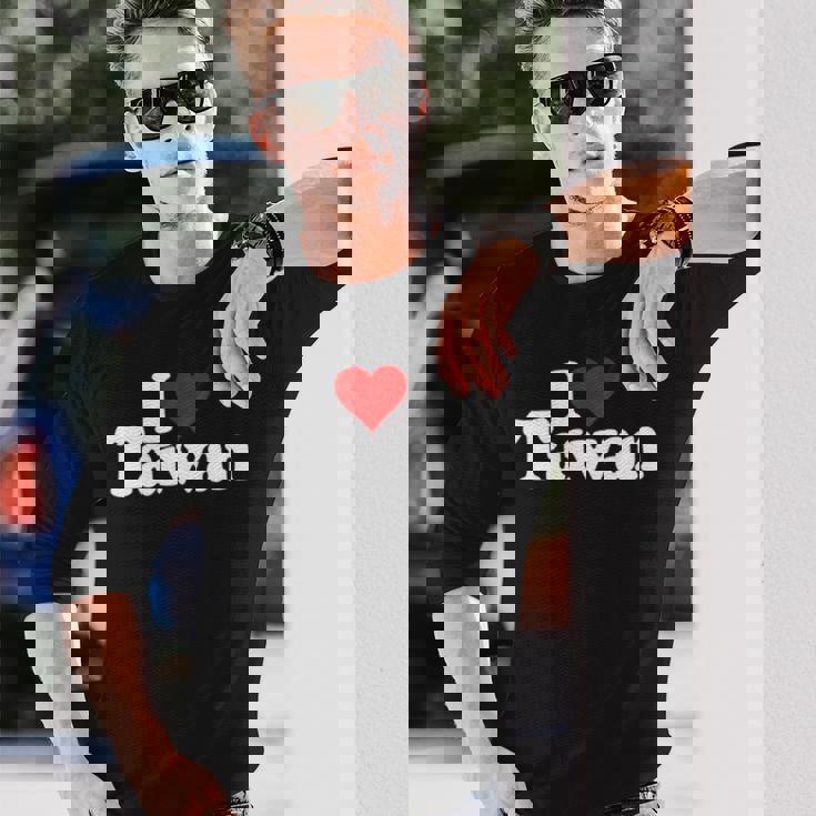 I Love Heart 台湾フォルモサ 台湾文化 長袖tシャツ 長袖Tシャツ 彼への贈り物