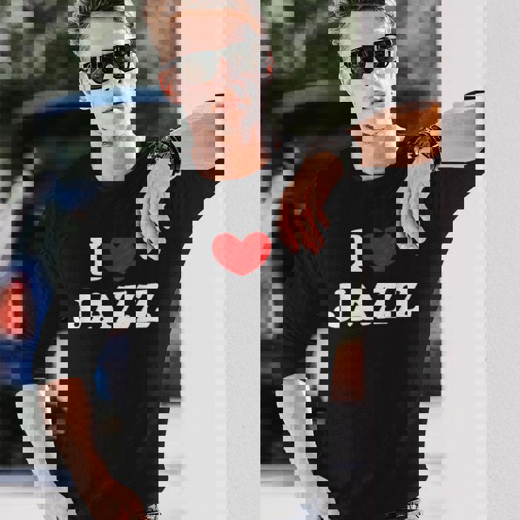 I Love Jazz 私は愛する Jazz 長袖Tシャツ 彼への贈り物