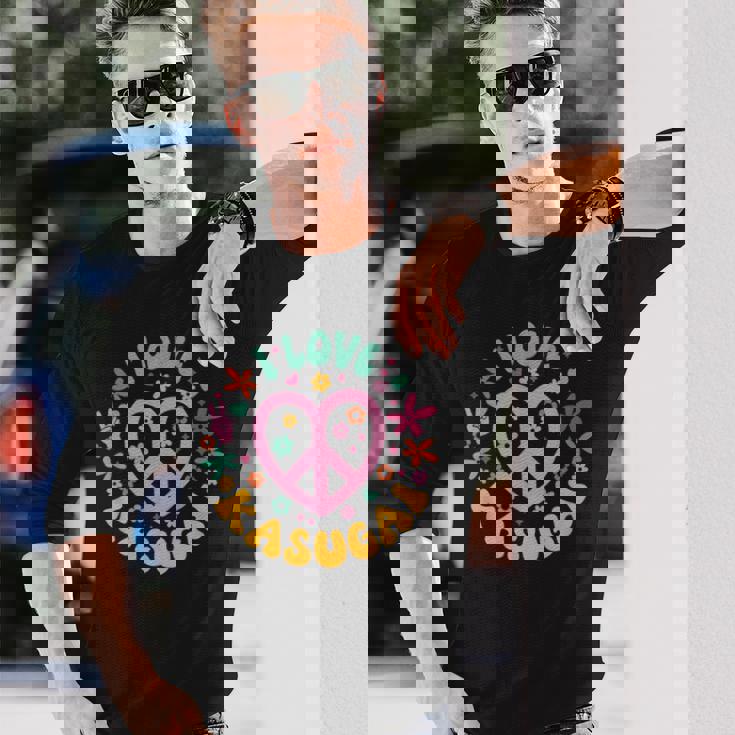 I Love Kasugai 春日井大好き 長袖Tシャツ 彼への贈り物