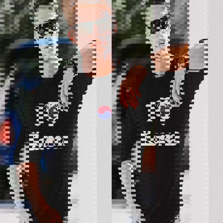 I Love Korea I Heart Korea 韓国 長袖Tシャツ 彼への贈り物