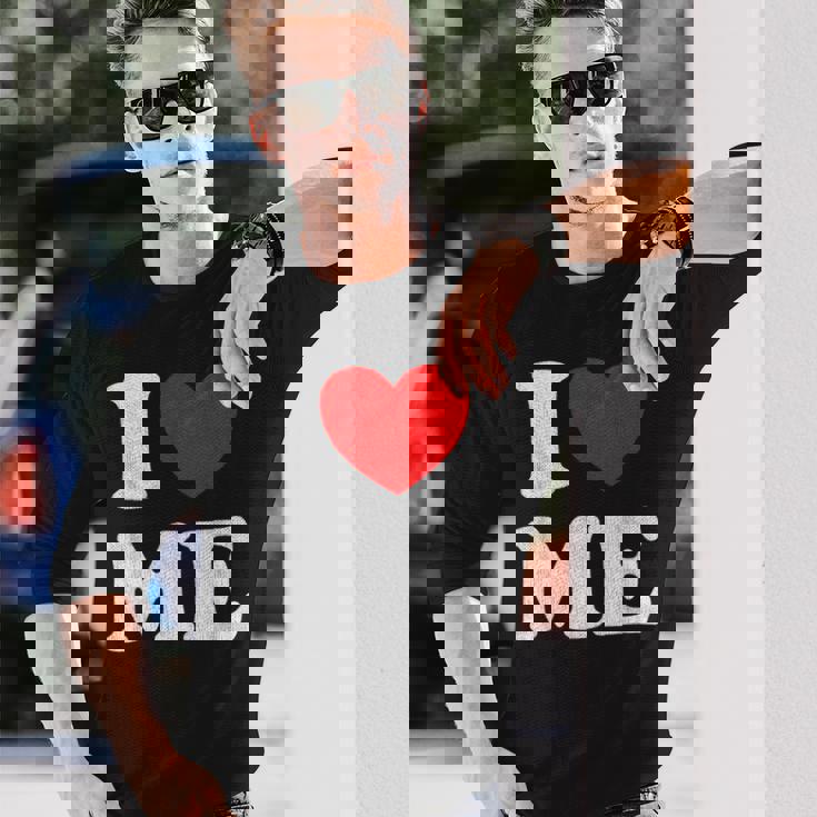 I Love Me シャツ Y2k ジョーク I Heart Me Love Myself Maine 長袖Tシャツ 彼への贈り物