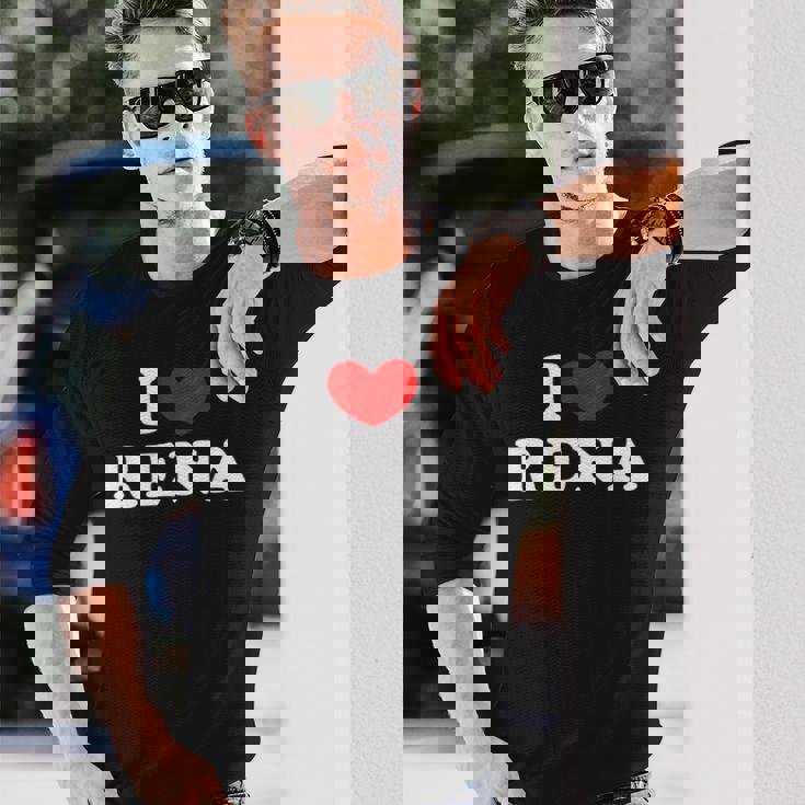 I Love Rena 私は愛する Rena 長袖Tシャツ 彼への贈り物