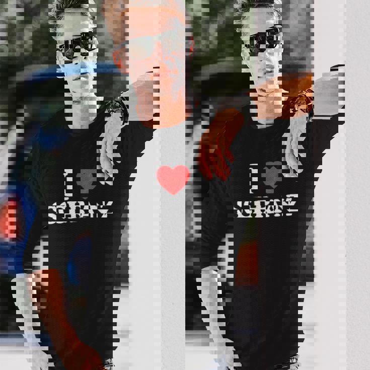 I Love ハート シュランツ ドイツテクノ Edm フェスティバル ダブステップ 長袖Tシャツ 彼への贈り物