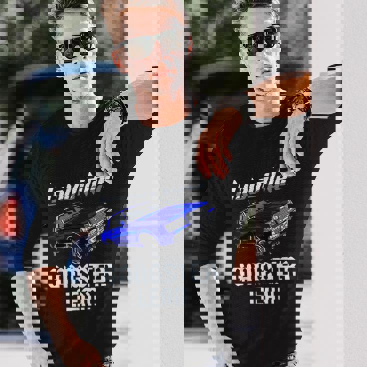 Lowrider Gangster Lean Low &Low Chicano Cholo ビンテージカー 長袖Tシャツ 彼への贈り物