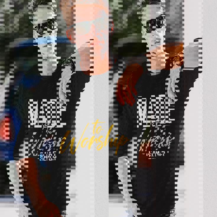 Made To Worship シャツ 礼拝用シャツ メンズ&レディース 神様 長袖Tシャツ 彼への贈り物