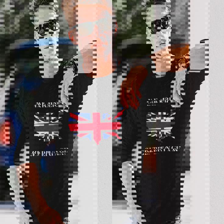 Make America Great Britain Again ドナルド・トランプ 面白いシャツ 長袖Tシャツ 彼への贈り物