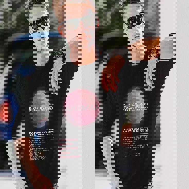 Makemake Facts 準惑星宇宙天文学愛好家 長袖Tシャツ 彼への贈り物