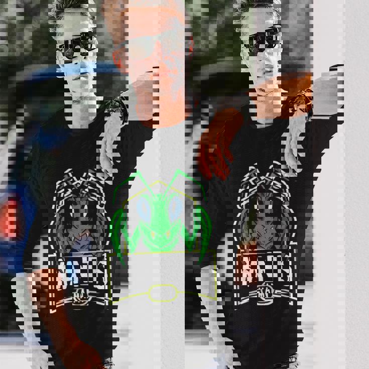 Mantis Man マンティス カマキリ 昆虫 昆虫学 男性 長袖Tシャツ 彼への贈り物