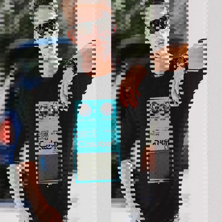 Mehr Cowbell ミュージシャン ミーム パロディ ギターペダル 長袖Tシャツ 彼への贈り物