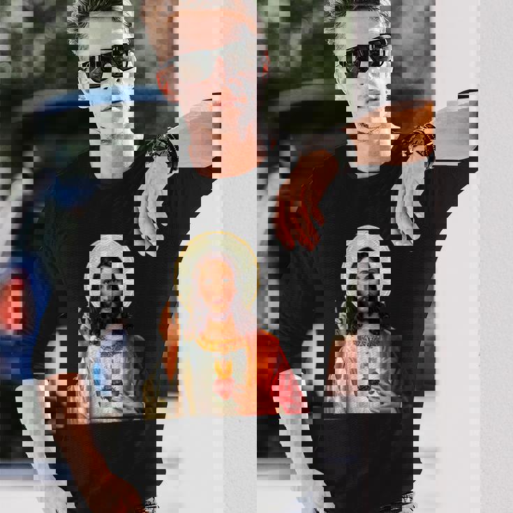 Myuperhero Is Jesus、Faith Love Godシャツ 長袖Tシャツ 彼への贈り物