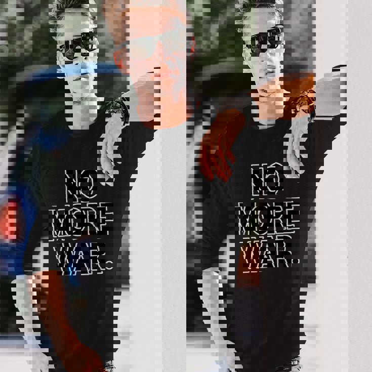 No More War【戦争は いらない】反戦 長袖Tシャツ 彼への贈り物