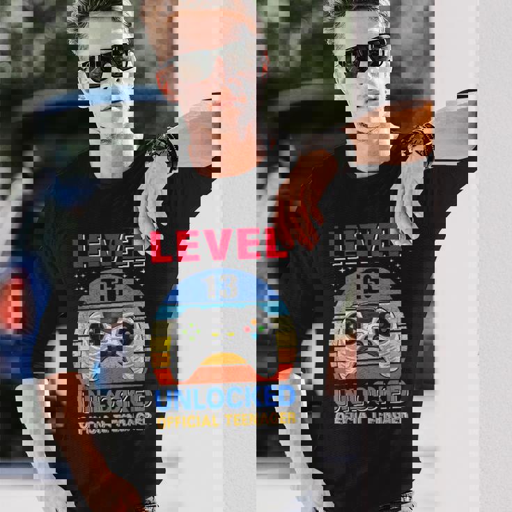 Official Nager 13Th Birthday Level 13 Unlocked 長袖Tシャツ 彼への贈り物
