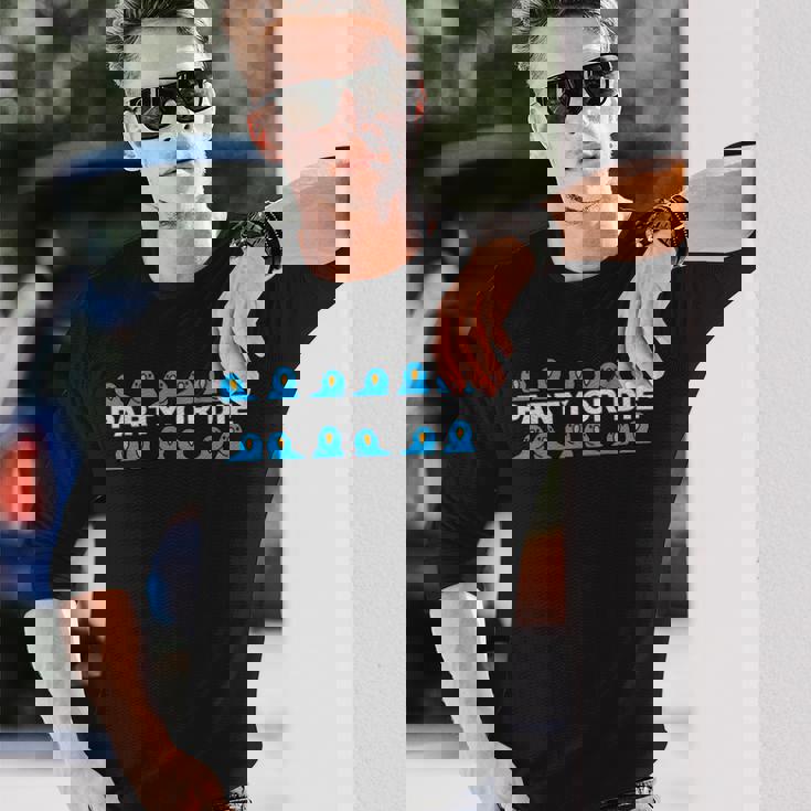 Party Or Die Party Parrot キュート オタク クール アート ギフト 長袖Tシャツ 彼への贈り物