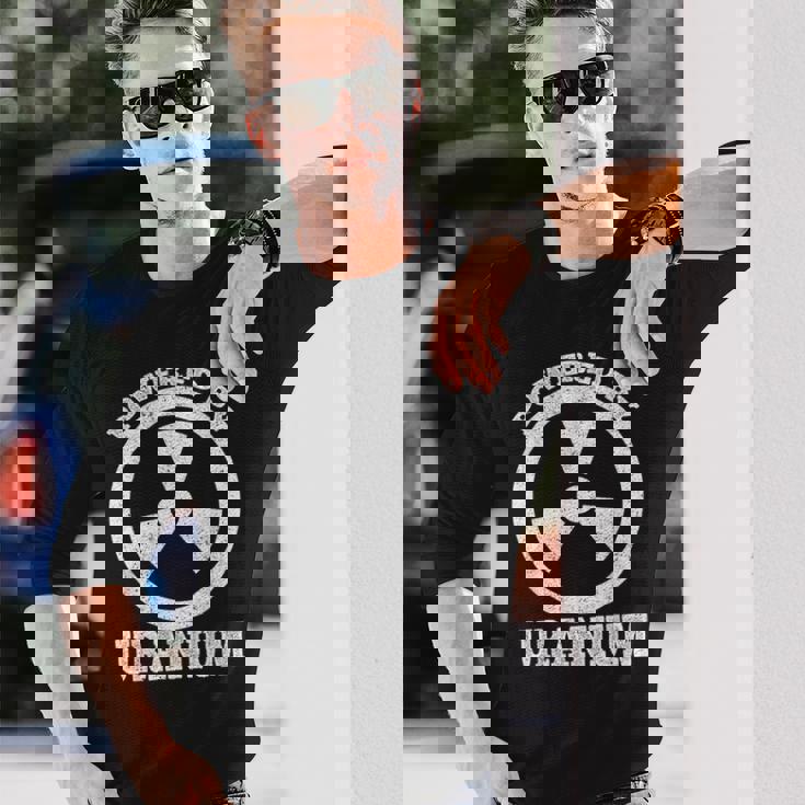 Powered By Uranium 原子力エンジニア 長袖Tシャツ 彼への贈り物