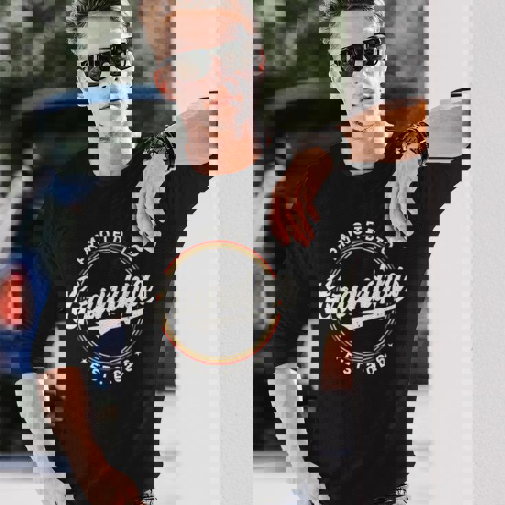 Promoted To Grandpa 2026 oon To Be Grandpa Est 2026 長袖Tシャツ 彼への贈り物