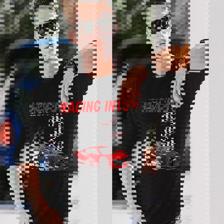 Racing Into 2Nd Birthday レースカー 2歳 幼児 男の子 長袖Tシャツ 彼への贈り物