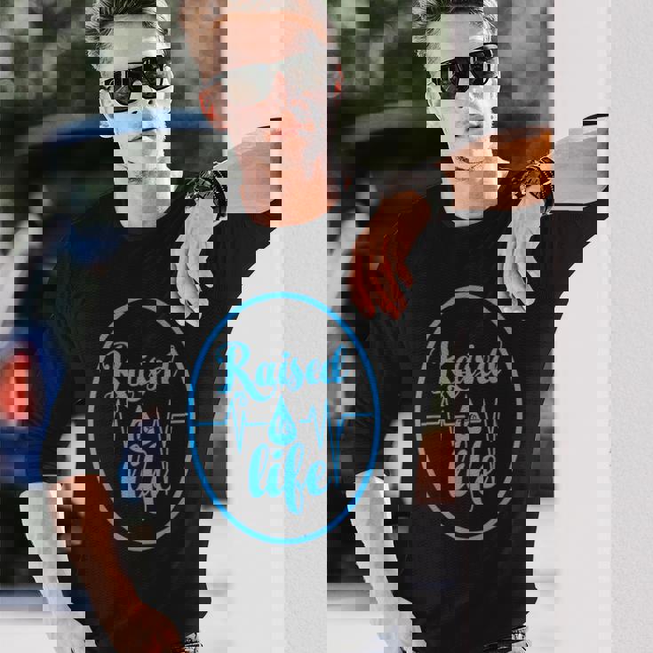 Raised To Life キリスト教徒ウォーター洗礼のギフトtシャツ 長袖Tシャツ 彼への贈り物