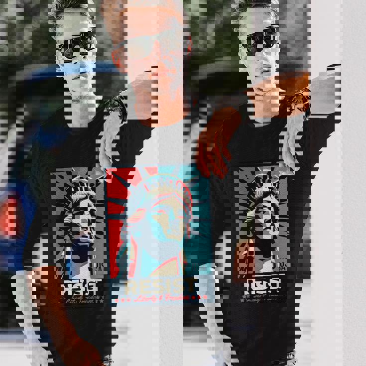 Resist 自由の女神 Resist 長袖Tシャツ 彼への贈り物